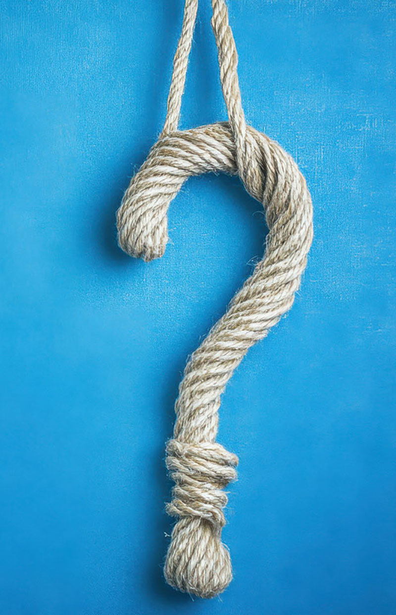 A Rope Question Mark for the Blue Knuckles FAQ page